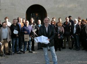  � El president de l'OCB, Jaume Mateu, i altres membres de l'entitat, han presentat le primeres 500 al·legacions