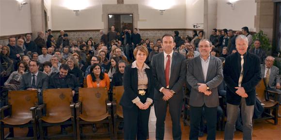 D'esquerra a dreta: Rosa Pujol, Miquel Calçada, Joan Reñé i Josep. M. Soler i Sabaté. · 