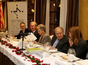  � De dreta a esquerra: Meritxell Budó, alcaldessa de la Garriga, Jordi Pujol, expresident de la Generalitat, Marta Ferrusola, Santiago Cucurella, director de la FUMH i Joan Sariol, vicepresident de la FUMH (Foto: FUMH)