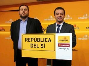  � Junqueras i Bosch han comparegut l'endemà de les eleccions per valorar els resultats i posar condicions al seu suport a CiU
